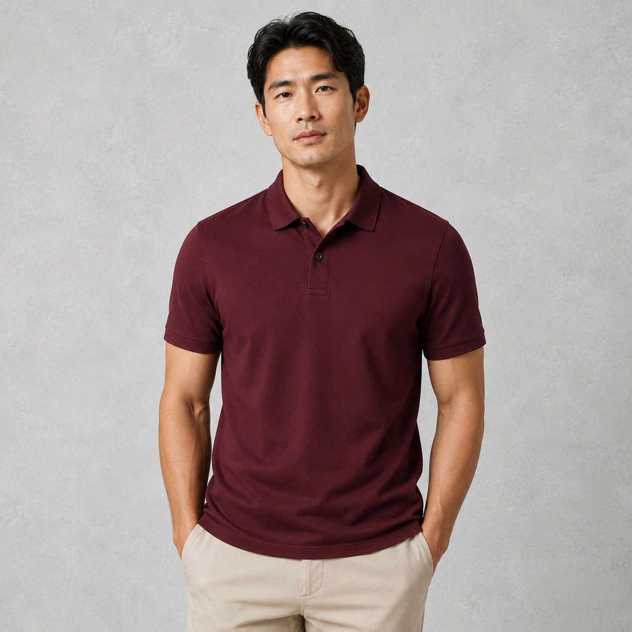 Camisa Polo Vinho